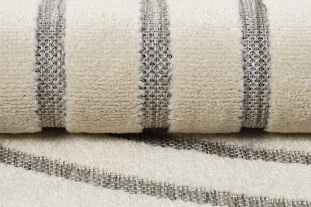 Teppich Outdoor Patio Creme Geometrisch Linien