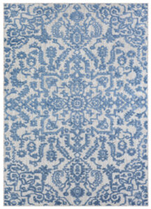 Teppich Outdoor Patio Blau Ornamente