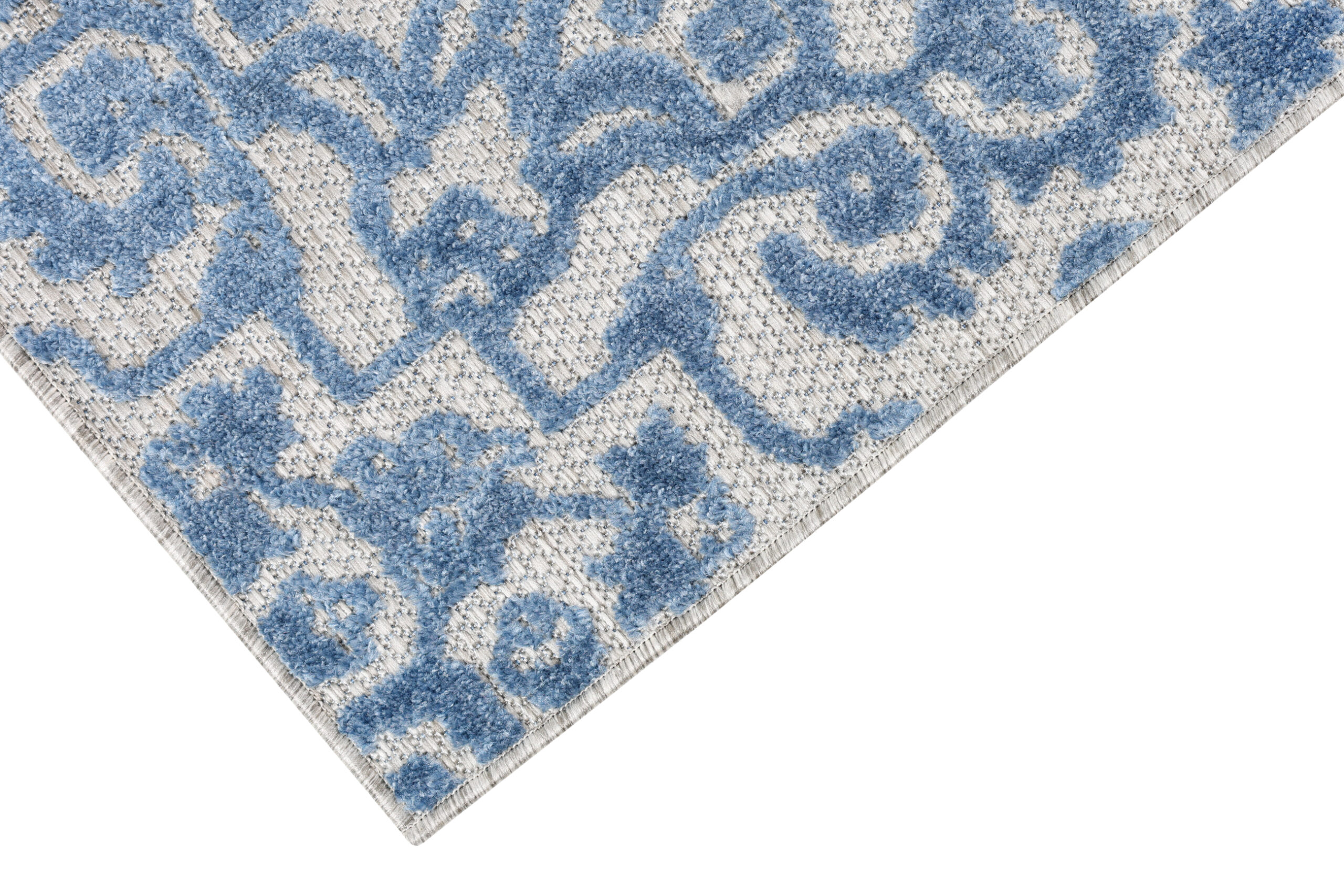 Teppich Outdoor Patio Blau Ornamente