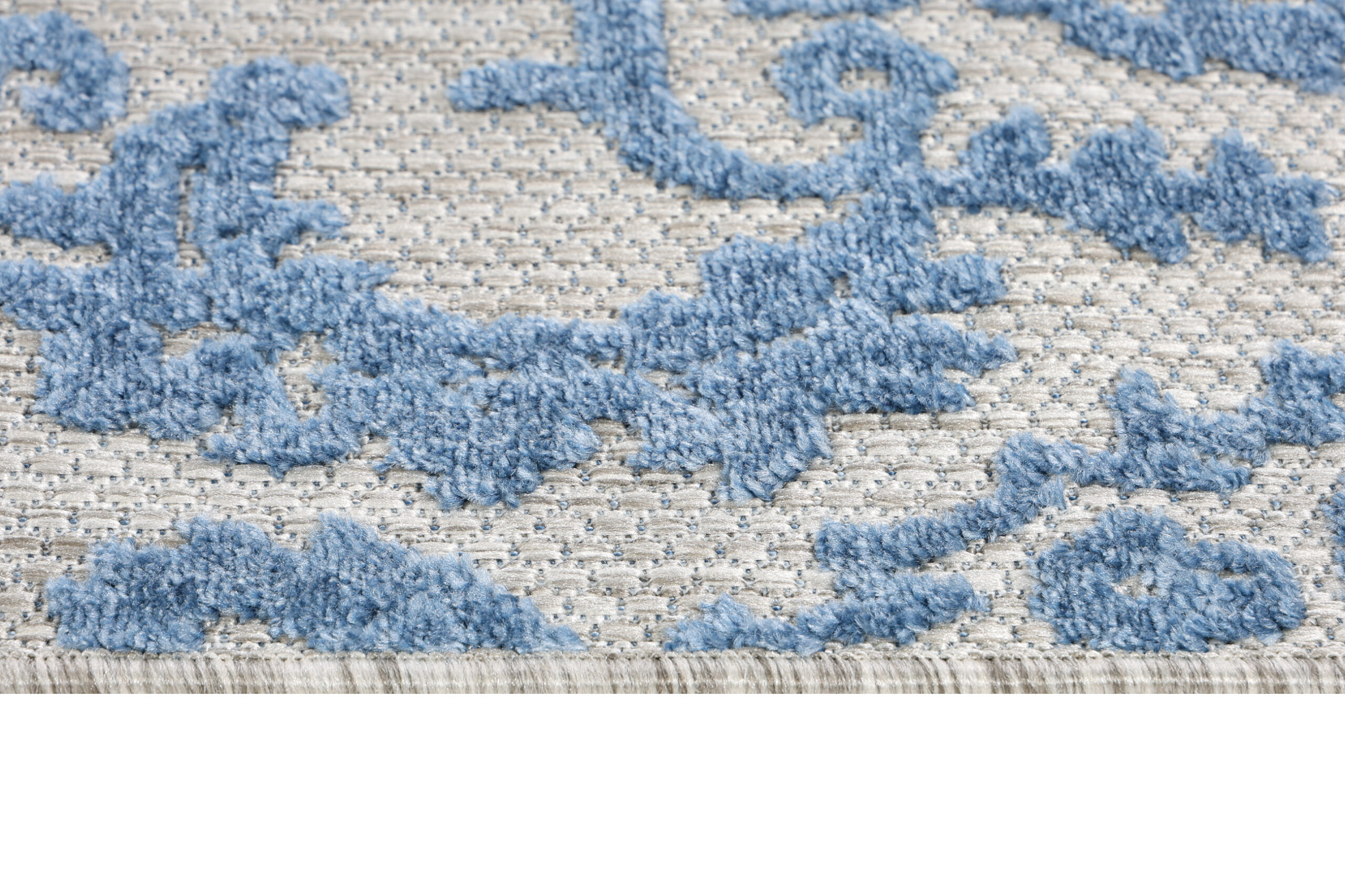 Teppich Outdoor Patio Blau Ornamente
