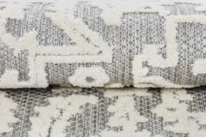 Teppich Outdoor Patio Grau Creme Ornamente