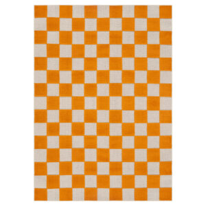 Outdoor Teppich Checker Creme Orange