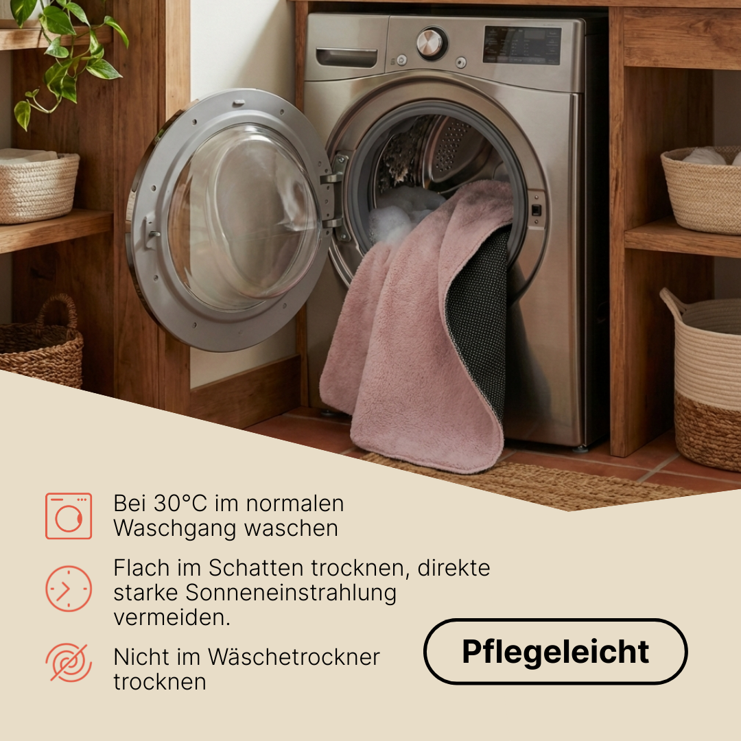 Teppich Lumi Rund Rosa Rutschfest