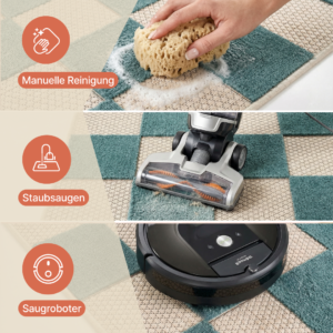 Outdoor Teppich Checker Creme Grün