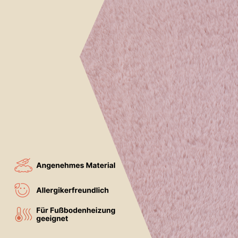 Teppich Lumi Quadratisch Rosa Rutschfest