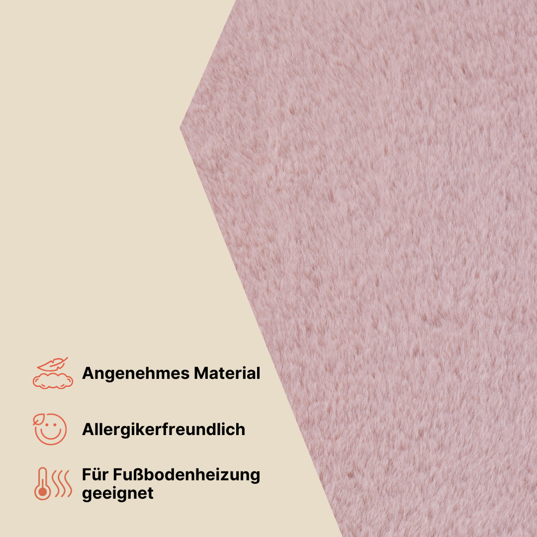 Teppich Lumi Quadratisch Rosa Rutschfest