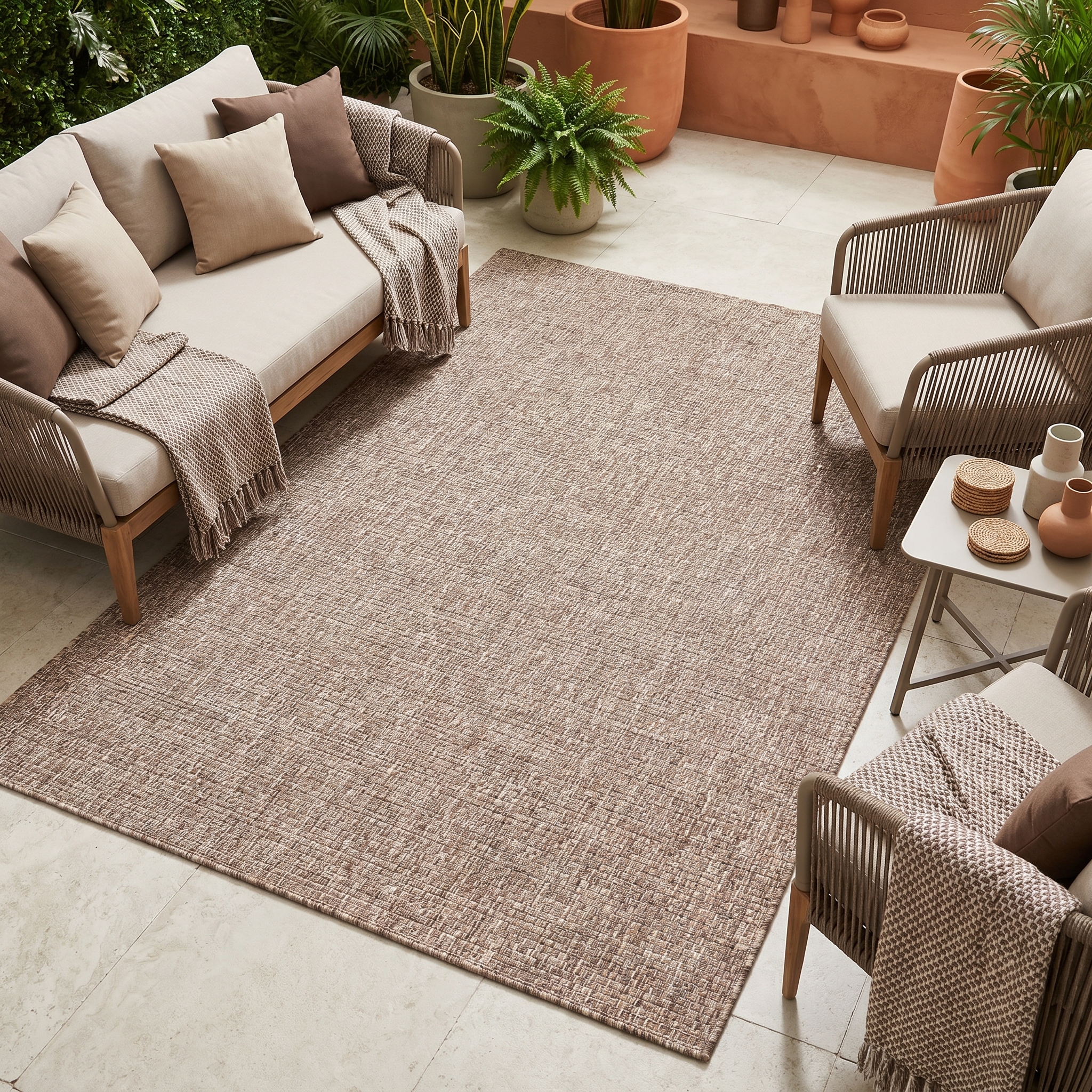 Teppich Outdoor Verano Braun