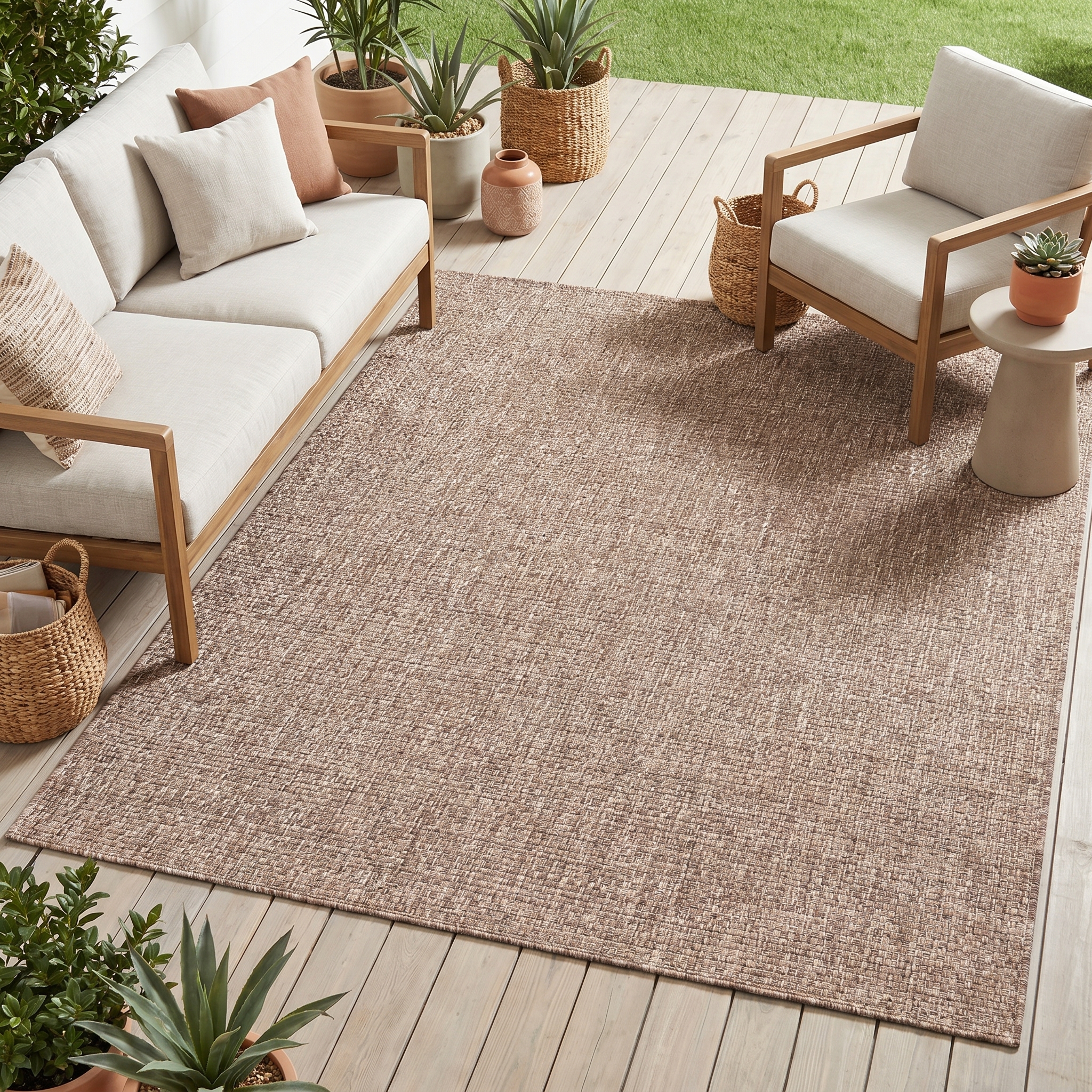Teppich Outdoor Verano Braun