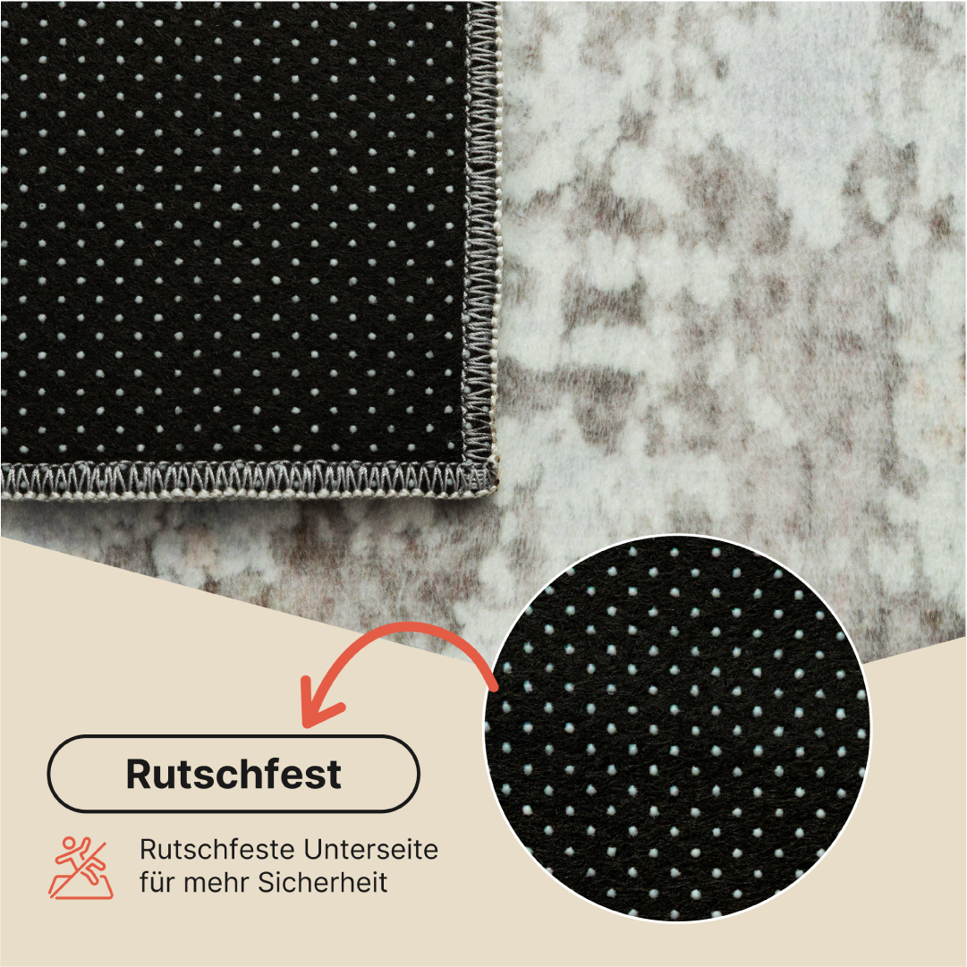 Teppich Venezia Modern Abstrakt Beige Braun Rutschfest
