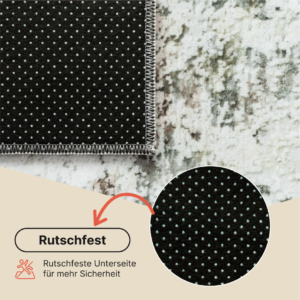 Teppich Venezia Moderno Abstrakt Khaki Rutschfest