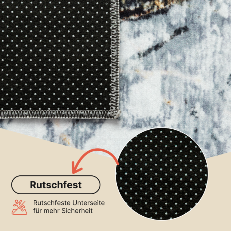 Teppich Venezia Mit Rissartigem Effekt Mehrfarbig Rutschfest