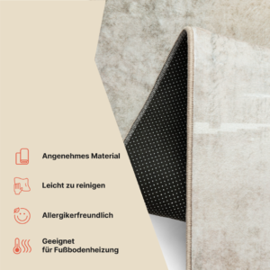 Teppich Venezia Abstrakt Geometrisch Braun Beige Rutschfest