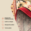 Teppich Atlas Rund Rot Creme Traditionell Medaillon