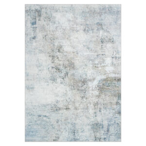 Teppich Bari Abstrakt Blau Creme Rutschfest