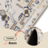Teppich Ash Beige Grau Vintage Rutschfest