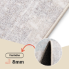 Teppich Ash Grau Beige Rutschfest