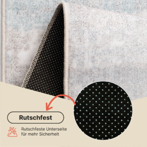 Teppich Ash Grau Beige Rutschfest