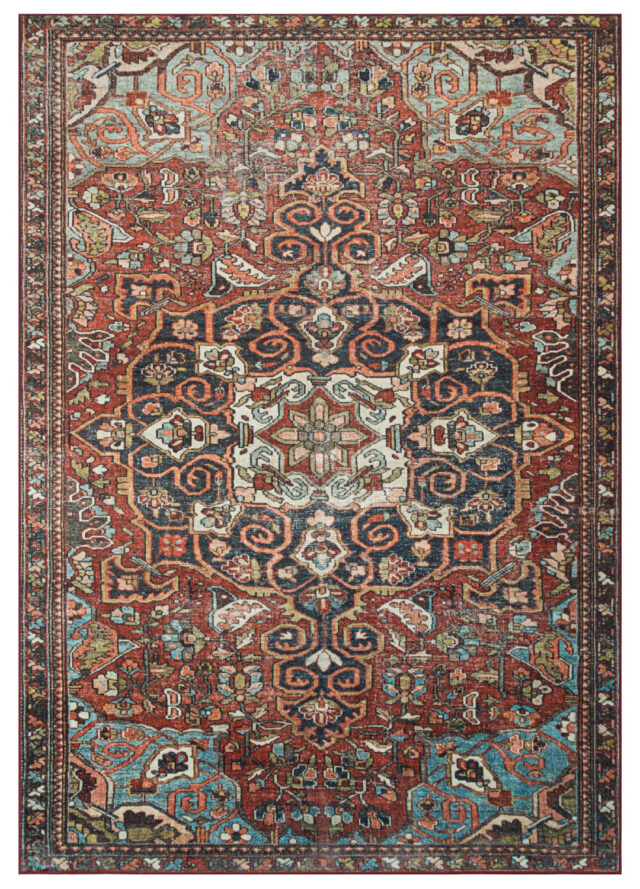 Teppich Ispahan Mehrfarbig Vintage Rutschfest