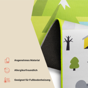 Kinderteppich Joy Grün Straße Rutschfest