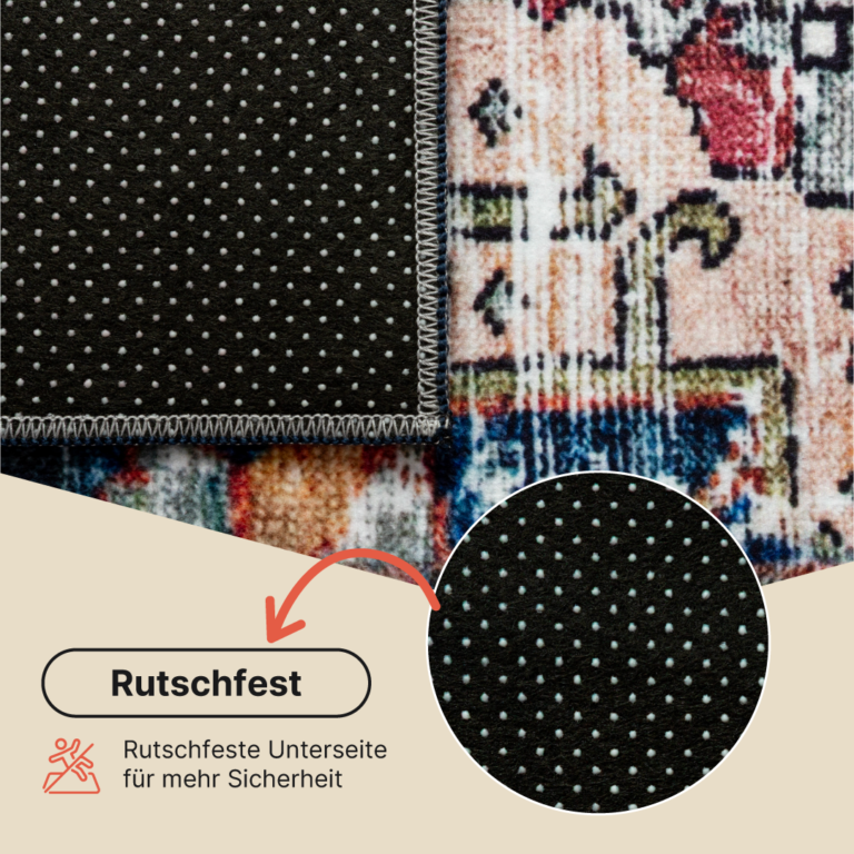 Teppich Ispahan Klassisch Vintage Medallion Muster Rutschfest