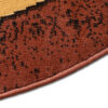 Teppich Atlas Oval Braun Beige Abstrakt Rahmen
