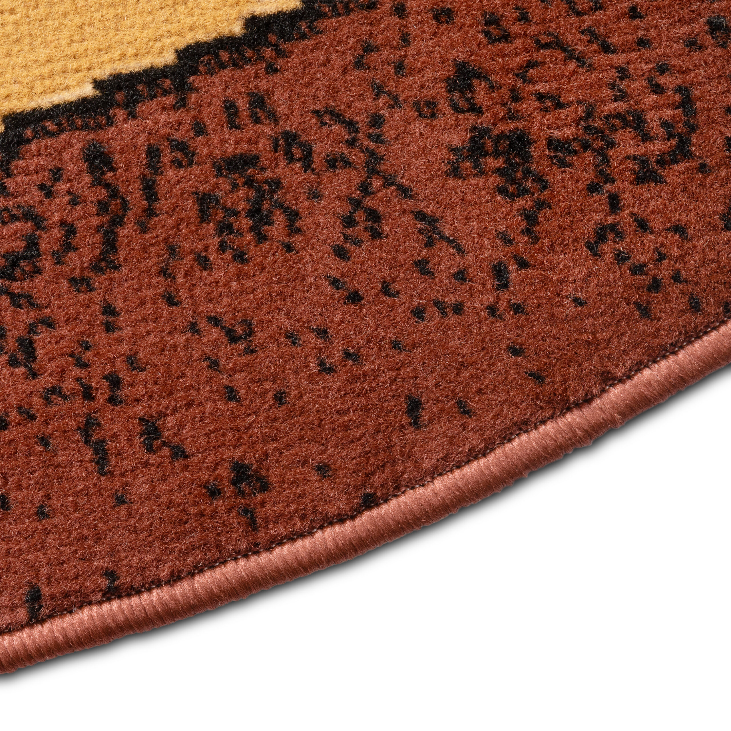 Teppich Atlas Oval Braun Beige Abstrakt Rahmen