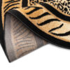 Teppich Atlas Rund Schwarz Braun Tier Print Safari