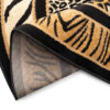 Teppich Atlas Oval Schwarz Braun Tier Print Safari