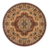 Teppich Atlas Rund Braun Beige Traditionell Medaillon