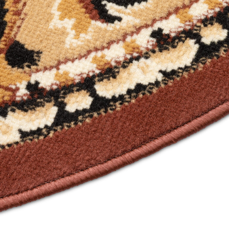 Teppich Atlas Rund Braun Beige Traditionell Medaillon