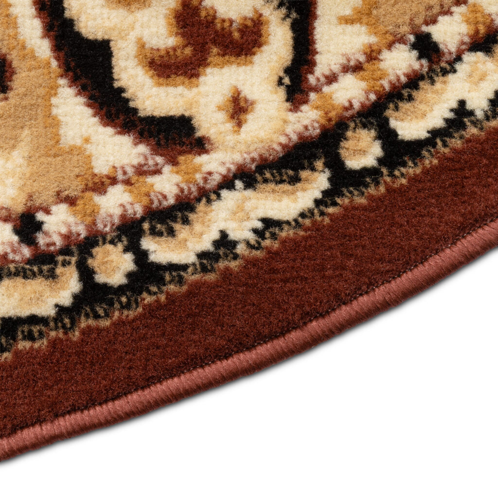 Teppich Atlas Oval Braun Beige Traditionell Medaillon