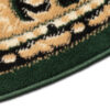 Teppich Atlas Rund Grün Beige Traditionell Medaillon