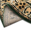 Teppich Atlas Rund Grün Beige Traditionell Medaillon