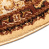 Teppich Atlas Oval Beige Traditionell Rosette Rahmen