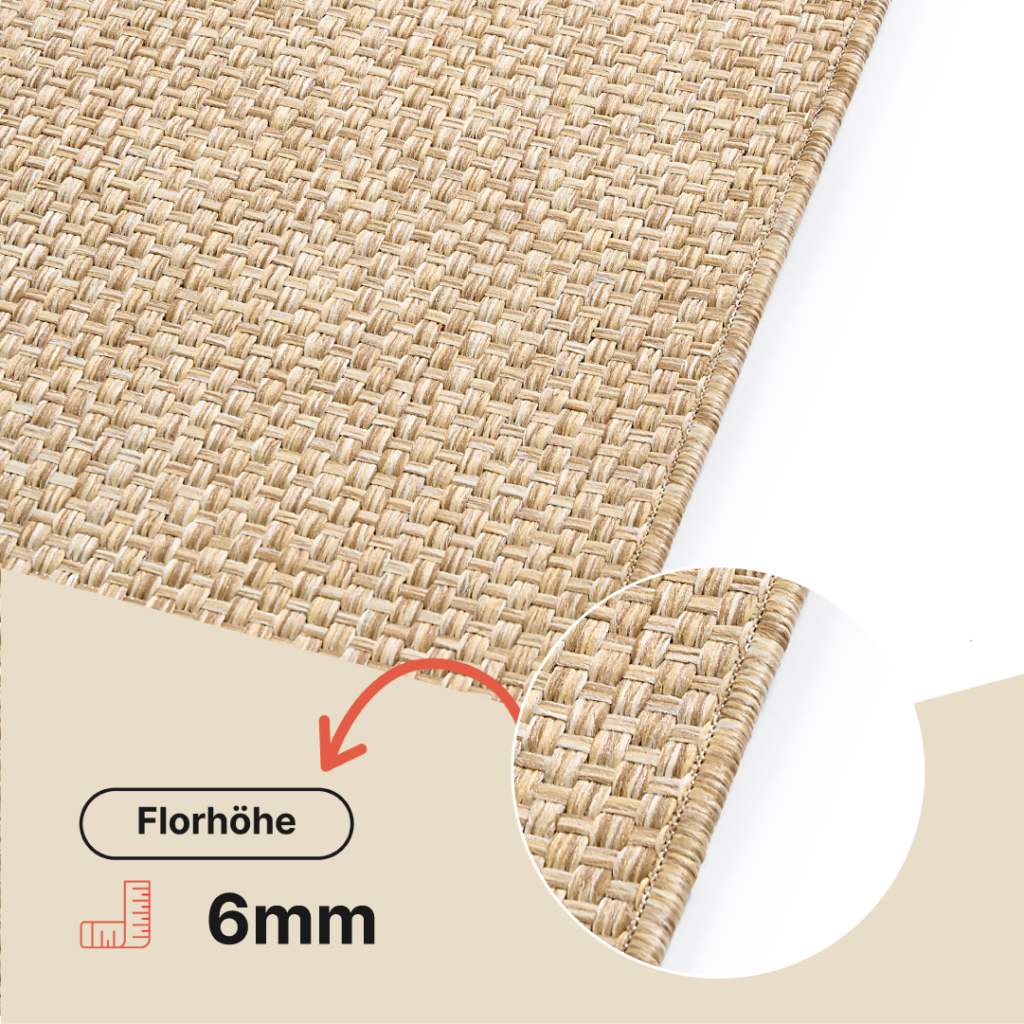 Outdoor-Teppich Yucana Rund Beige