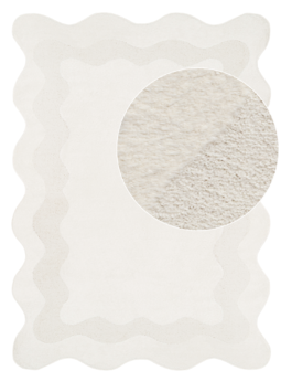 Teppich Terra Creme Welle Unregelmäßige Form