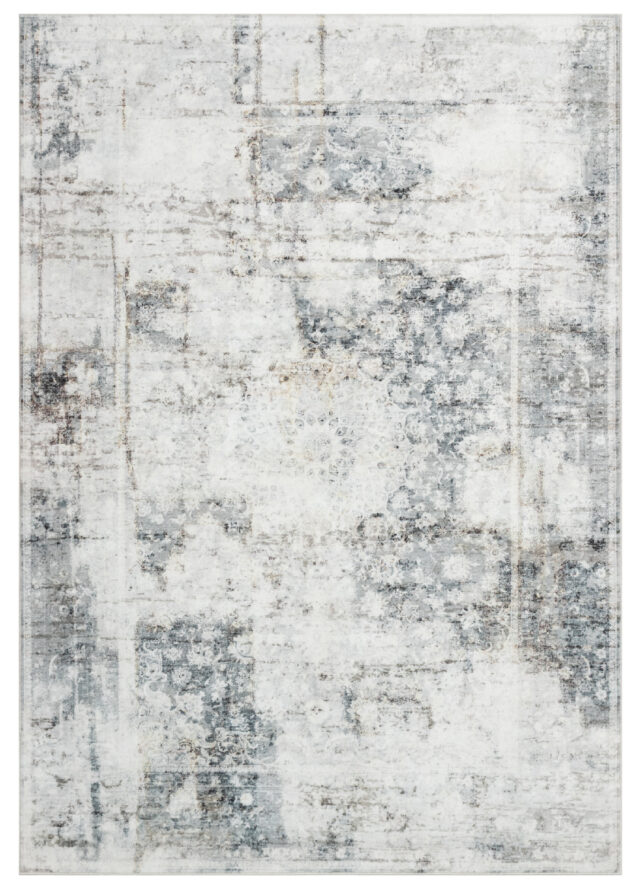 Teppich Venezia Abstraktes Muster Grau Blau Beige Rutschfest