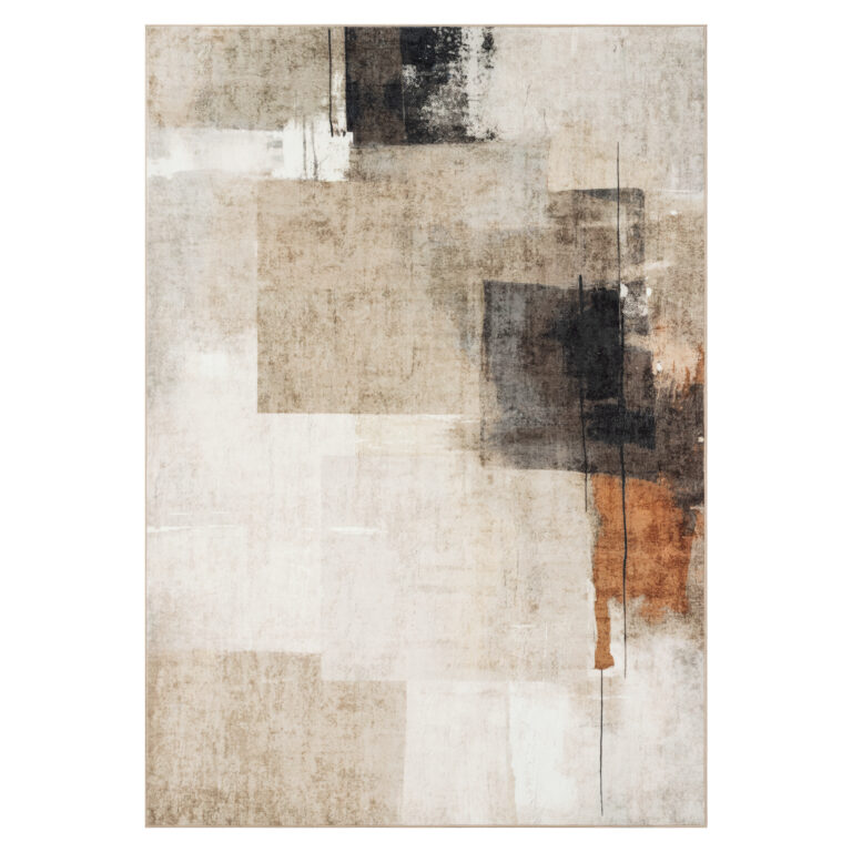Teppich Venezia Abstrakt Geometrisch Braun Beige Rutschfest
