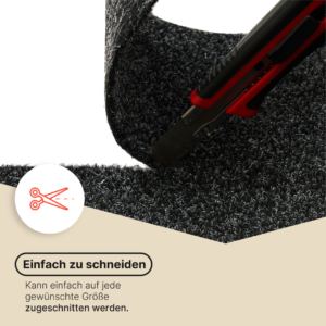 Kunstrasen Vera Anthrazitfarben 4 mm