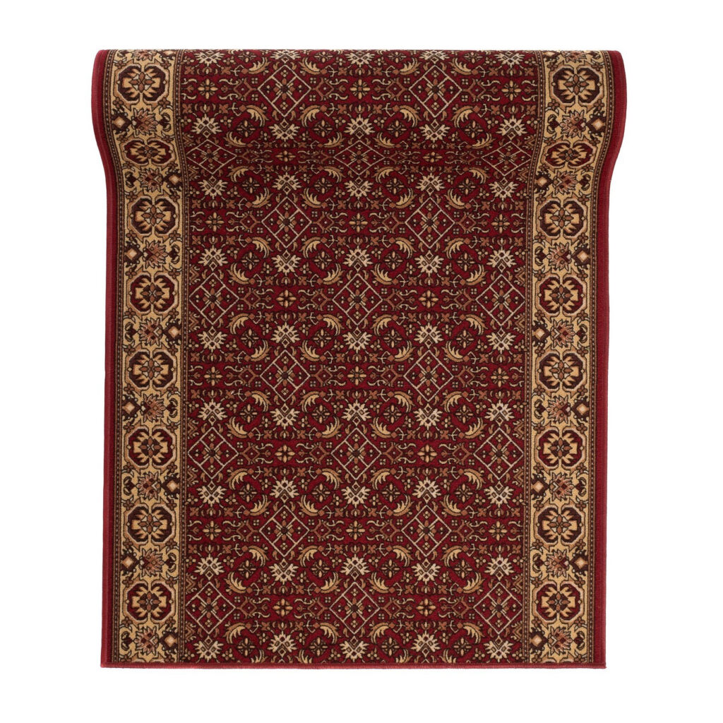 Teppichläufer Rutschfest Dunkelrot Orientalisch Meterware