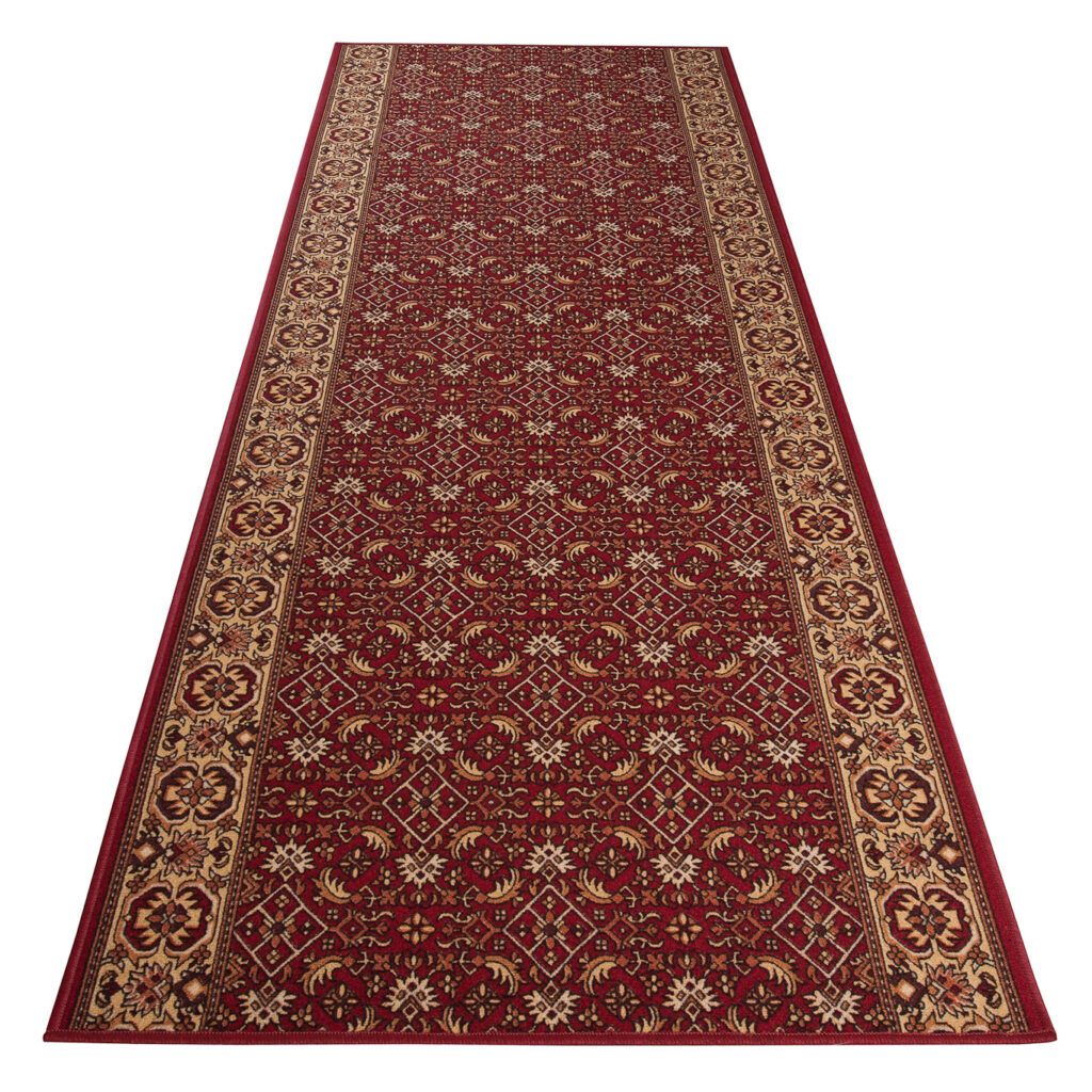 Teppichläufer Rutschfest Dunkelrot Orientalisch Meterware