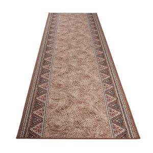 Teppichläufer Rutschfest Braun Beige Geometrisch Meterware