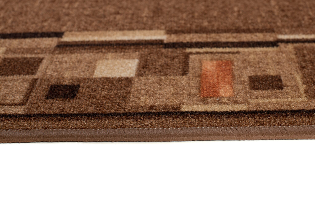 Teppichläufer Rutschfest Dunkelbraun Geometrisch Meterware