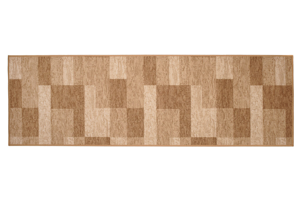 Teppichläufer Rutschfest Braun Beige Meterware