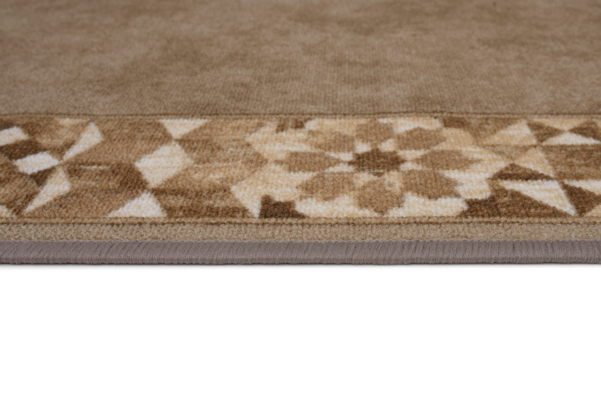 Teppichläufer Rutschfest Grau Beige Mosaik Meterware