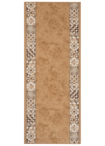 Teppichläufer Rutschfest Beige Mosaik Meterware
