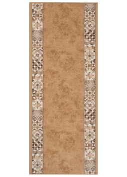 Teppichläufer Rutschfest Beige Mosaik Meterware