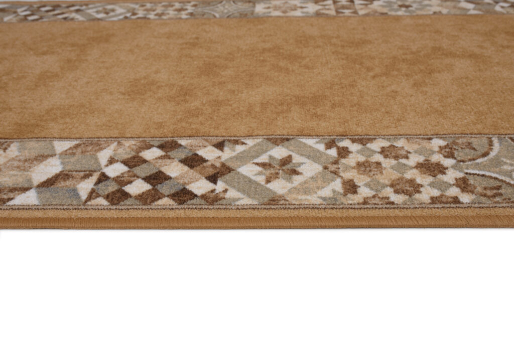 Teppichläufer Rutschfest Beige Mosaik Meterware