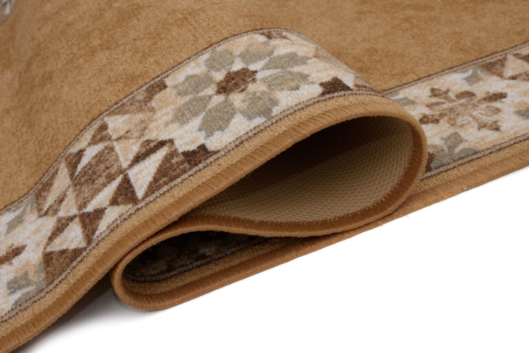 Teppichläufer Rutschfest Beige Mosaik Meterware