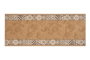 Teppichläufer Rutschfest Beige Mosaik Meterware